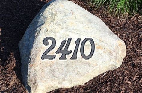 metal house numbers for rocks|painting house numbers on rocks.